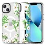 Tech-Protect MagMood MagSafe iPhone 14 Case - Daisies with Leaves