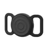 AirTag silicone waterproof case for dog or cat collar - black