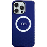 Audi IML Big Logo MagSafe Hülle für iPhone 15 Pro Max – blau