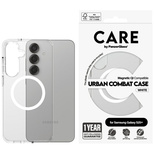 Etui CARE by PanzerGlass Flagship Urban Combat White QI do Samsung Galaxy S25+ - przezroczysty