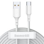 Baseus 2x USB-A - USB Typ C Kabel Schnellladekabel Quick Charge 40 W 5 A 1,5 m - weiß (TZCATZJ-02)