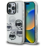 Karl Lagerfeld IML Multi K&amp;C Head Pattern Case für iPhone 16 Pro - Transparent