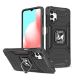 Wozinsky Ring Armor Tough Hybrid Case Cover + Magnethalterung für Samsung Galaxy A13 5G schwarz