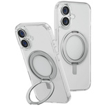Uniq Swivix 360 Rotating Kickstand Case for iPhone 16 Plus - Transparent