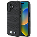 BMW M Perforated And Stitched Line MagSafe Hülle für iPhone 16 – Schwarz