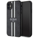 Guess GUHMN61P4RPSK iPhone 11 / Xr black/black hardcase 4G Printed Stripes MagSafe