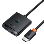 Baseus AirJoy 2in1 4K 60Hz bi-directional HDMI adapter with built-in 1m cable - black