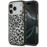 Guess Leopard Glitter MagSafe Case for iPhone 17 Pro Max - Black