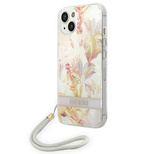 Guess GUOHCP14MHFLSU iPhone 14 Plus 6.7 &quot;purple / purple hardcase Flower Strap