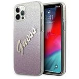 Guess GUHCP12LPCUGLSPI iPhone 12 Pro Max 6.7&quot; pink/pink hardcase Glitter Gradient Script