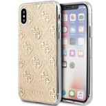 Etui Guess 4G Glitter na iPhone X / Xs - złote