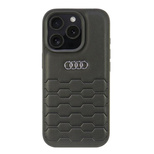 Audi Kunstleder iPhone 16 Pro 6,3&quot; schwarz/schwarz Hardcase AU-TPUPCIP16P-GT/D2-BK
