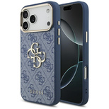 Guess 4G Big 4G Classic Logo Hülle für iPhone 17 Pro Max - Blau und Gold