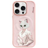 Etui Nimmy Magnetic fashion cute pet MagSafe na iPhone 16 Pro - różowe