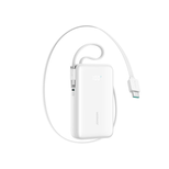 Joyroom JR-PR2 35W 10000mAh Powerbank mit zwei integrierten USB-C-Kabeln – Weiß