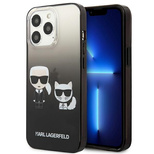 Etui Karl Lagerfeld Gradient Ikonik Karl&Choupette na iPhone 13 Pro / iPhone 13 - czarne