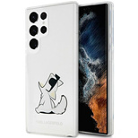 Etui Karl Lagerfeld Choupette Fun na Samsung Galaxy S23 Ultra - przezroczyste