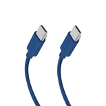 SBS TECABLETISSUETCCB USB-C - USB-C 1.5m 60W braided cable - blue