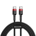 Baseus Cafule Cable Durable Nylon Cable USB-C PD / USB-C PD PD2.0 60W 20V 3A QC3.0 2M Black-Red (CATKLF-H91)