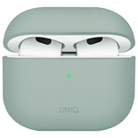 Etui UNIQ Lino Silicone AirPods 4 - zielone