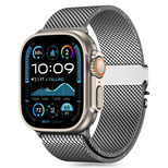 Pasek Tech-Protect Milano na Apple Watch 6 / 7 / 8 / 9 / 10 / SE / Ultra 1 / 2 (44 / 45 / 46 / 49 MM) - srebrny