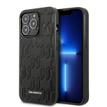 Karl Lagerfeld Monogram Plaque Case for iPhone 13 Pro Max - Black