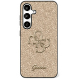 Guess Fixed Glitter Big 4G Metal Logo Hülle für Samsung Galaxy S25 Ultra gold