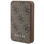 Guess Powerbank 15W GUPB5LP4GEGW 5000mAh brown/brown 4G Leather Metal Logo