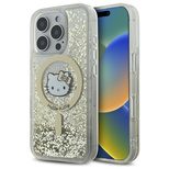 Hello Kitty Liquid Glitter Fever MagSafe Hülle für iPhone 16 Pro – Gold