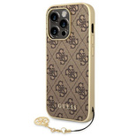 Guess GUHCP14LGF4GBR iPhone 14 Pro 6.1 &quot;brown / brown hardcase 4G Charms Collection