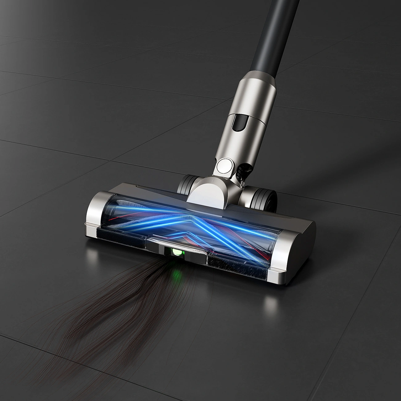 Cross-sectional view of the UWANT V500 vacuum cleaner brush with the characteristic V-shape visible.