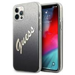 Guess GUHCP12LPCUGLSBK iPhone 12 Pro Max 6.7&quot; black/black hardcase Glitter Gradient Script