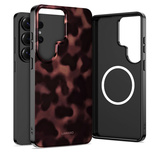 Etui Tech-Protect Lamano MagSafe na Samsung Galaxy S26 Ultra - brązowo-czarne