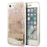 Guess Paisley Liquid Glitter Case für iPhone SE 2022 / SE 2020 / 7 / 8 - Gold