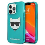 Karl Lagerfeld KLHCP13LCHTRB iPhone 13 Pro / 13 6.1&quot; blue/blue hardcase Glitter Choupette Fluo