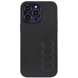 Audi Synthetic Leather iPhone 14 Pro Max 6.7&quot; black/black hardcase AU-TPUPPCIP14PM-TT/D1-BK