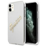 Guess Vintage Script Gold na iPhone 11 / Xr Transparent hardcase