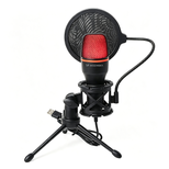 Wozinsky mikrofon do komputera studyjny gamingowy USB Statyw RGB - czarny