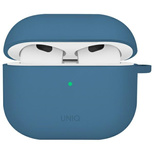 Uniq Nexo AirPods 4 + Ohrhaken Silikonhülle – blau
