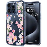 Etui Spigen Liquid Crystal na iPhone 15 Pro - różowo-niebieskie kwiaty