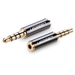 Ugreen Audio-Adapter Klinke 3,5 mm Stecker auf Klinke 2,5 mm Buchse schwarz (20502)