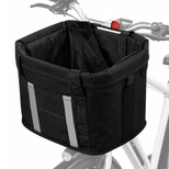 Wozinsky fabric bicycle basket large - black