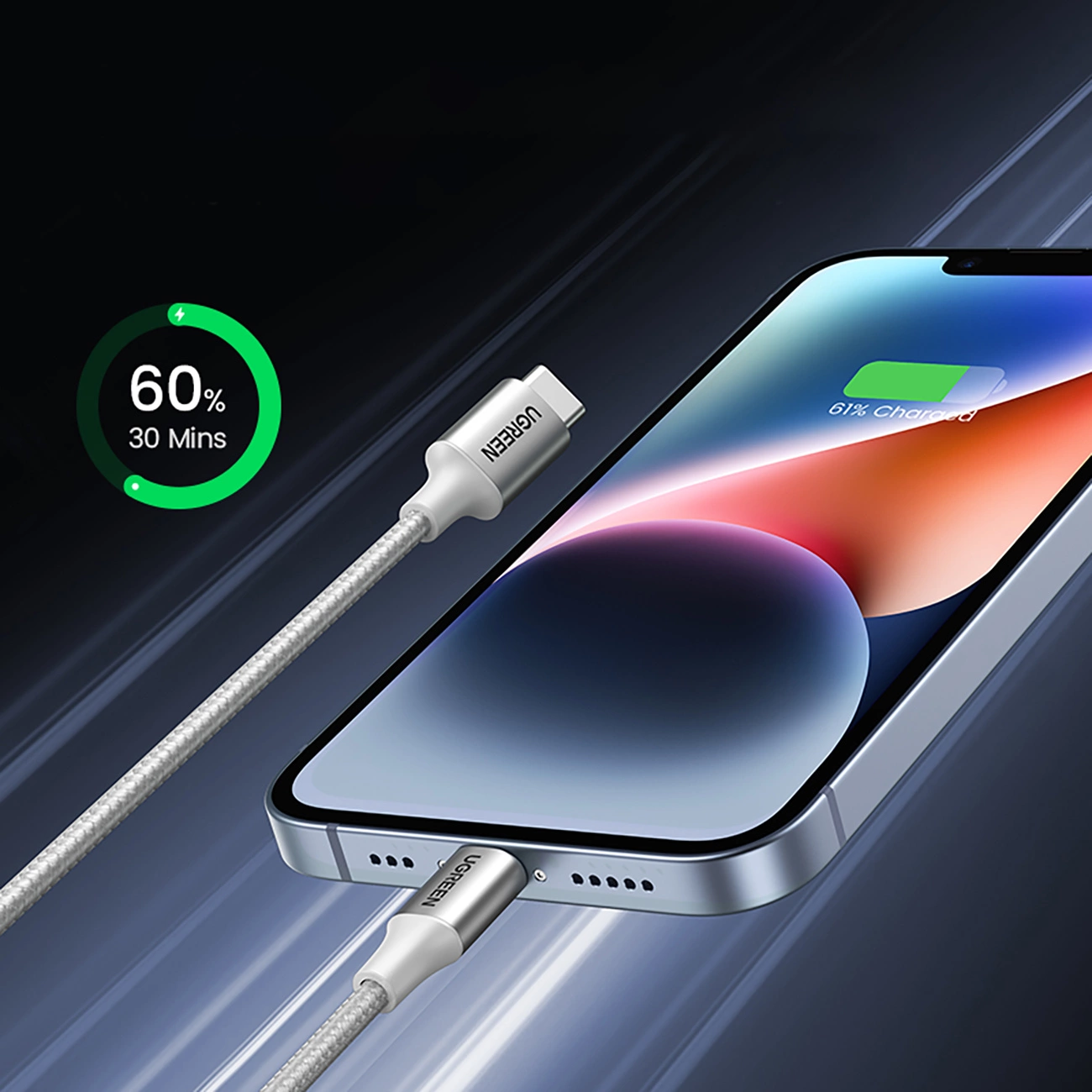 ładowanie iPhone'a kablem Kabel Ugreen US304