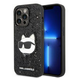 Karl Lagerfeld KLHCP14LG2CPK iPhone 14 Pro 6.1&quot; black/black hardcase Glitter Choupette Patch