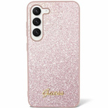 Guess Glitter Script case for Samsung Galaxy S24+ - pink