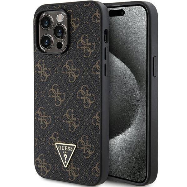 Guess 4G Triangle Metal Logo case for iPhone 14 Pro Max black