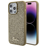 Guess Disco Metal Script case for iPhone 15 Pro Max - gold