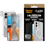 Zestaw ochronny CARE by PanzerGlass Flagship 3w1 Etui+Szkło Prywatyzujące+Lens na Samsung Galaxy S25 Edge  - przezroczyste