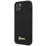 Guess GUHCP13MLSLMGBK iPhone 13 6.1" black/black hardcase Silicone Script Gold Logo