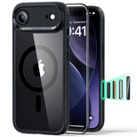 ESR Classic Hybrid MagSafe + Panzerglas-Set für iPhone 17 Air – Klares Schwarz